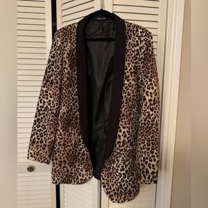 Boohoo Leopard Print Women's Blazer